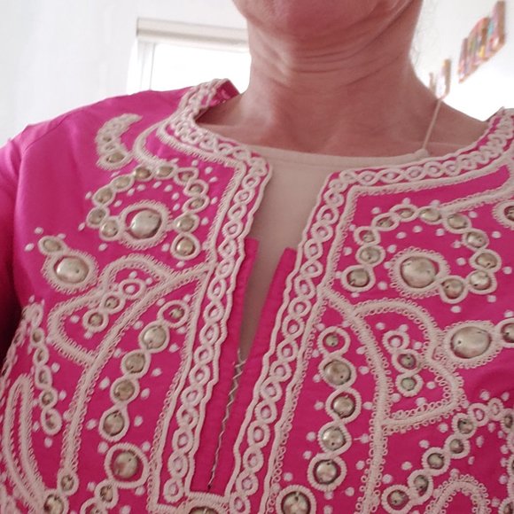 Beaded Silk Tunic - from Barney's NY - Picture 7 of 9